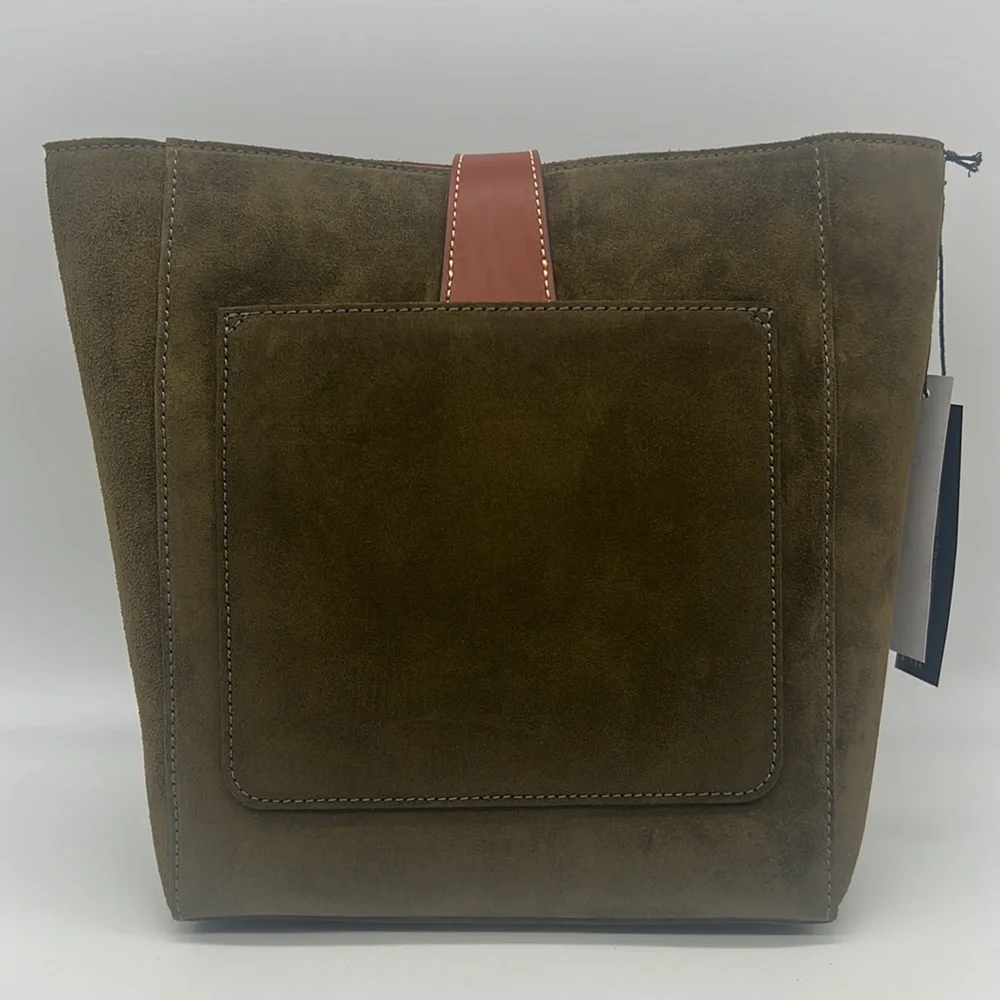Dooney & Bourke Suede Brynn Olive - Picture 2 of 14